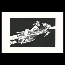 Denis Sire, Selby Motors, lithographie originale imprimée à 20 exemplaires