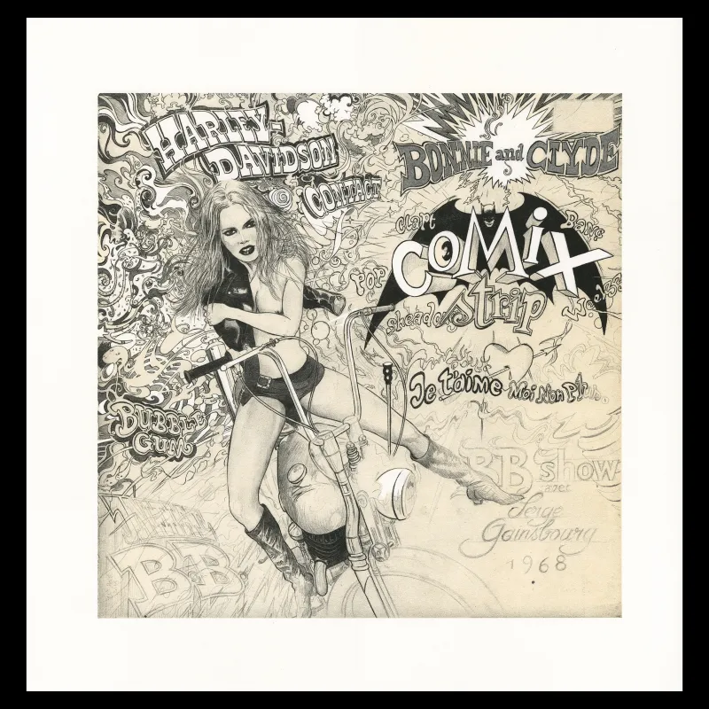 Denis Sire, BB, lithographie originale imprimée à 20 exemplaires