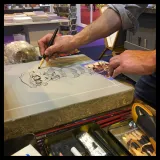 Lithographie d'Arnaud Poitevin, la fameuse Pétronille de la BD Les Spectaculaires