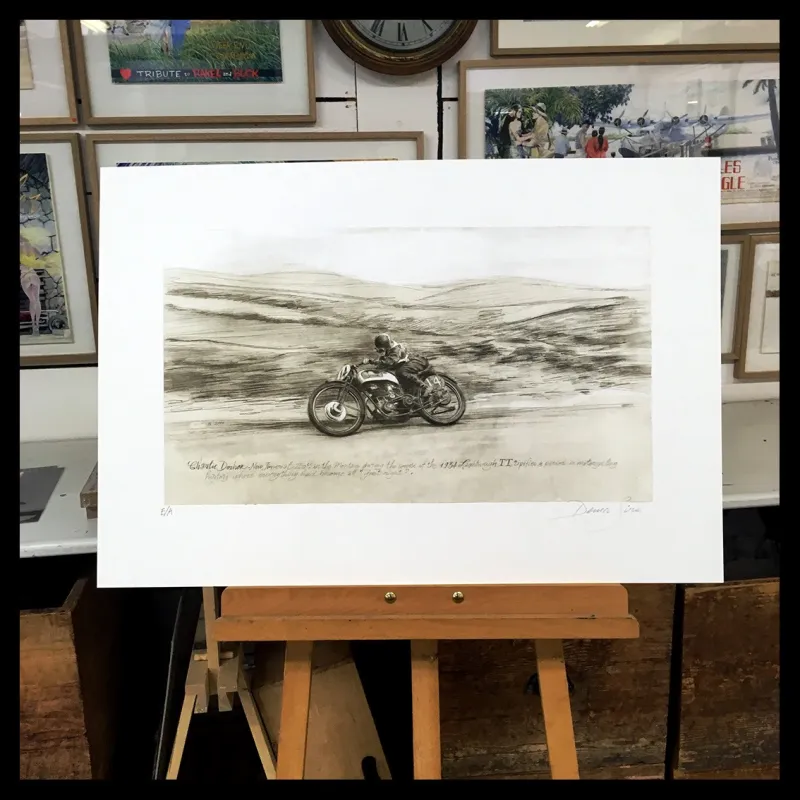 Denis Sire, Charlie Dalson, lithographie originale imprimée à 20 exemplaires