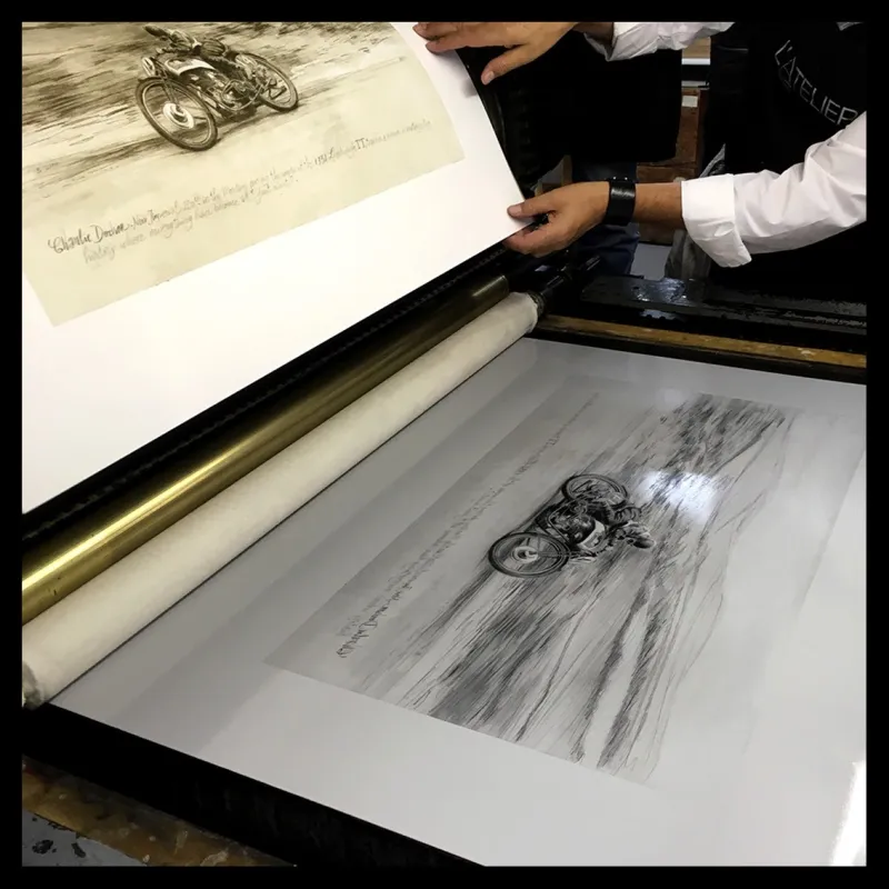 Denis Sire, Charlie Dalson, lithographie originale imprimée à 20 exemplaires