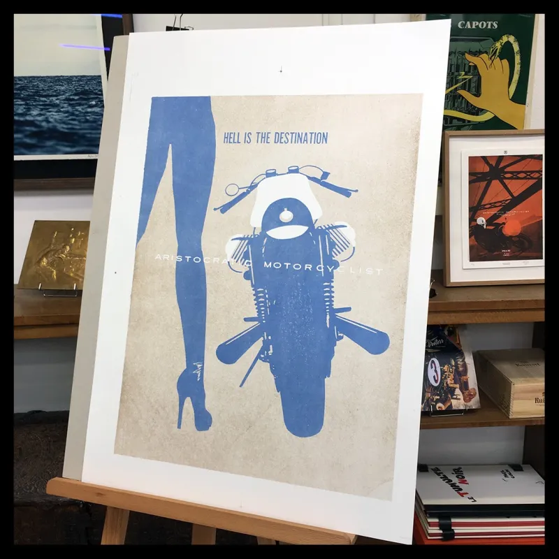 Lorenzo Eroticolor – Guzzi - "Hell is the Destination", lithographie