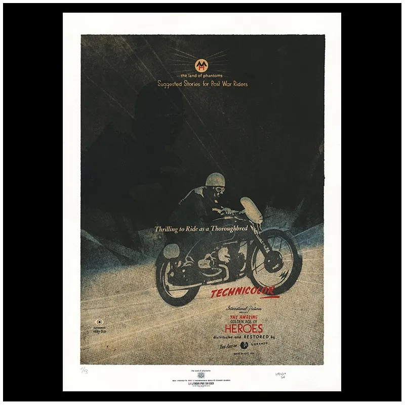 Lorenzo Eroticolor – HEROES - "The Land of Phantoms" - Lithographie - Affiche