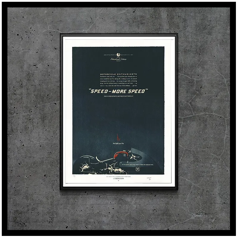 Lorenzo Eroticolor – BMW - "Speed - More Speed" - Lithographie - Affiche