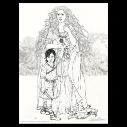 Lithographie, Complainte des Landes perdues, Béatrice Tillier, Flamina et décors