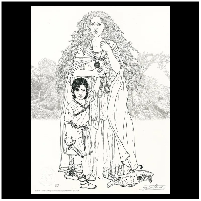 Lithographie, Complainte des Landes perdues, Béatrice Tillier, Flamina et décors