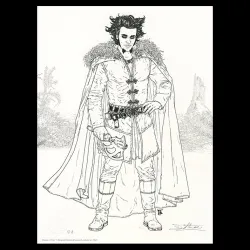 Lithographie, Complainte des Landes perdues, Béatrice Tillier, Tête Noire et décors