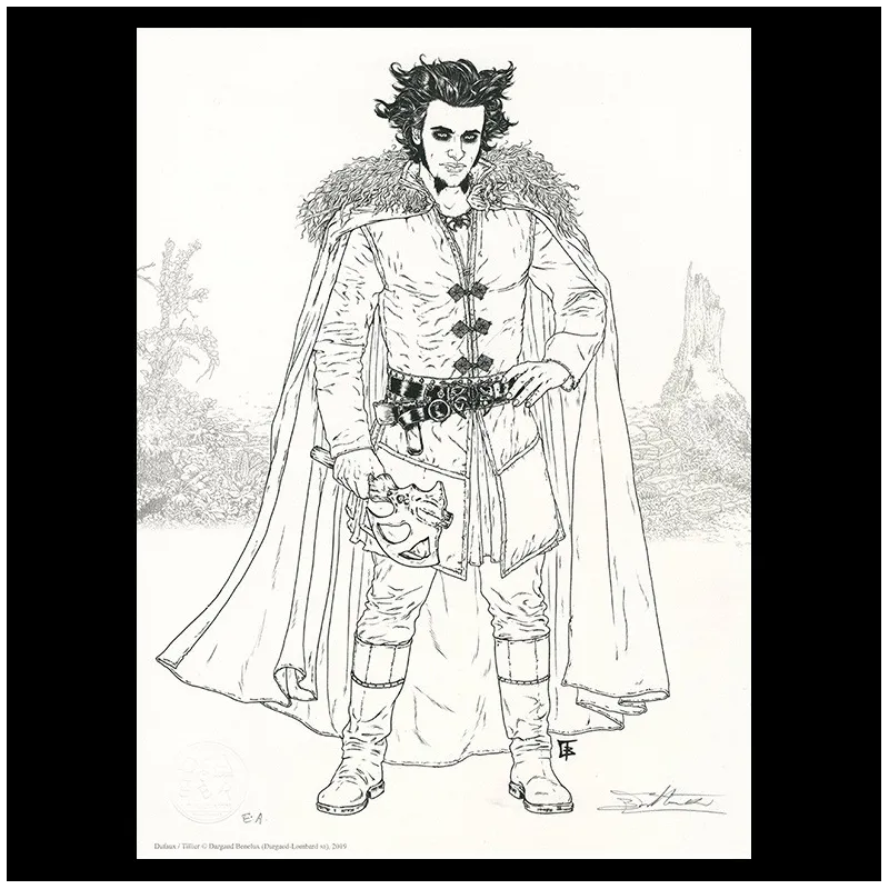 Lithographie, Complainte des Landes perdues, Béatrice Tillier, Tête Noire et décors