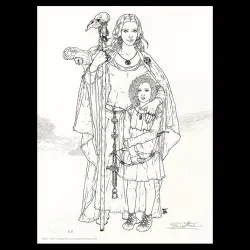 Lithographie, Complainte des Landes perdues, Béatrice Tillier, Ceylan et décors