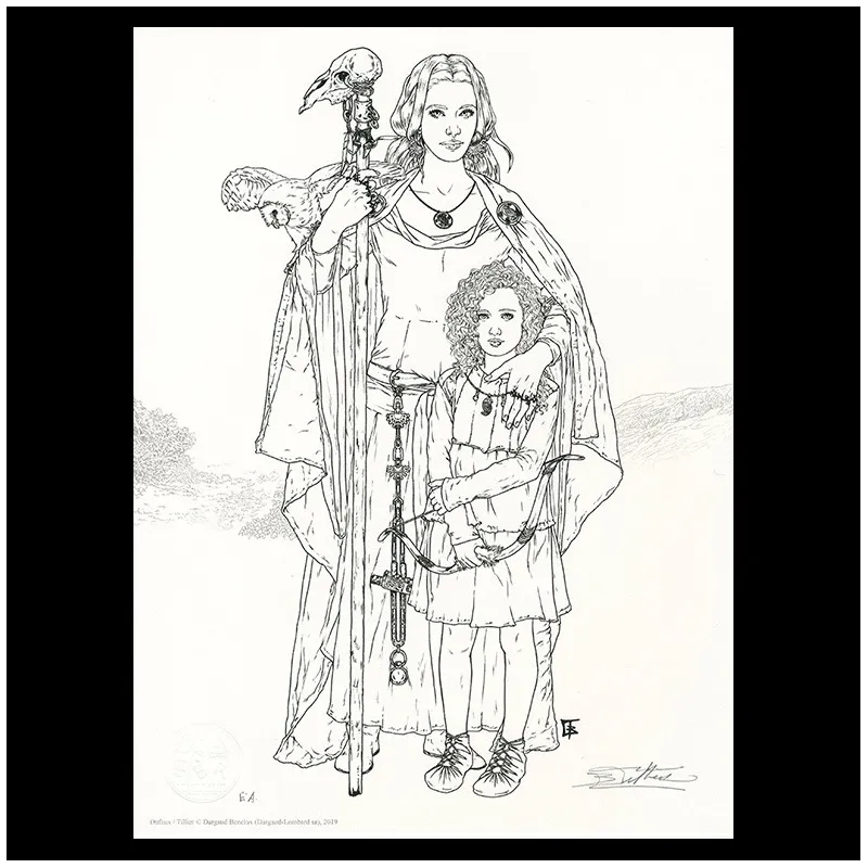 Lithographie, Complainte des Landes perdues, Béatrice Tillier, Ceylan et décors