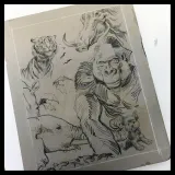 Lithographie "Animaux" par Olivier Martin et Jérôme Lereculey, 2019