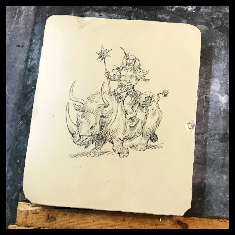 Lithographie "Wollodrïn" par Jérôme Lereculey
