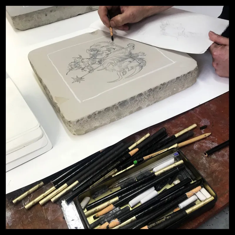 Lithographie "Wollodrïn" par Jérôme Lereculey