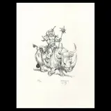 Lithographie "Wollodrïn" par Jérôme Lereculey