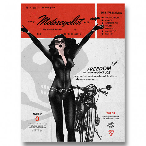 Aristocratic Motorcyclist Magazine , numéro ZÉRO, by  Lorenzo Eroticolor