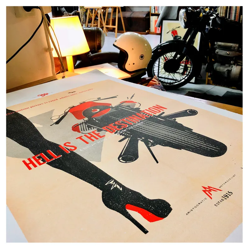 Guzzi - "Hell is the Destination", 2020, by Lorenzo Eroticolor 