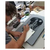 Eric Liberge lithographie, Suaire, Draeger, lithographie, BD,