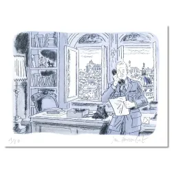 Blake et Mortimer, Jean Harambat, lithographie, estampes, BD,