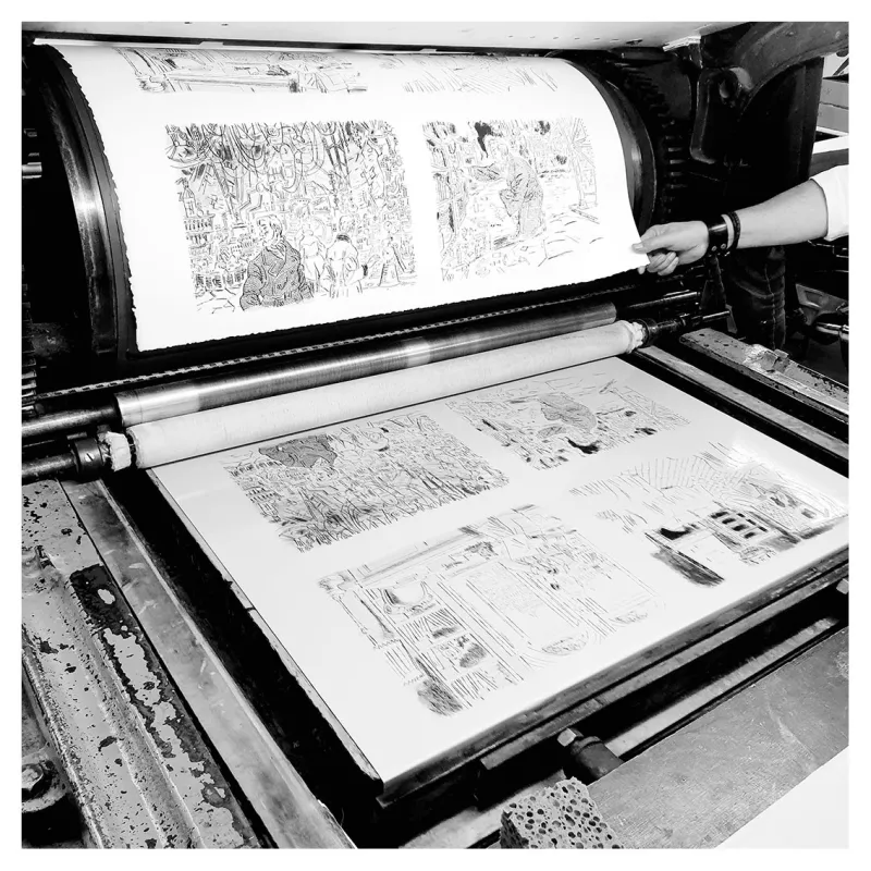 Blake et Mortimer, Jean Harambat, lithographie, estampes, BD,