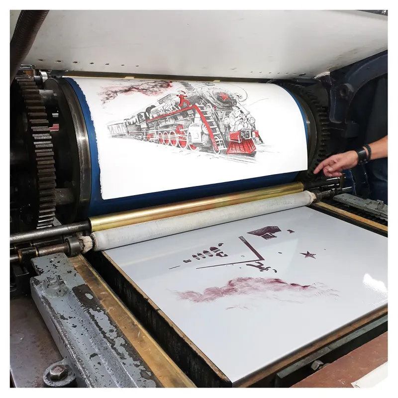 Tarrin lithographie, Spirou chez les soviets, Draeger, lithographie, BD,