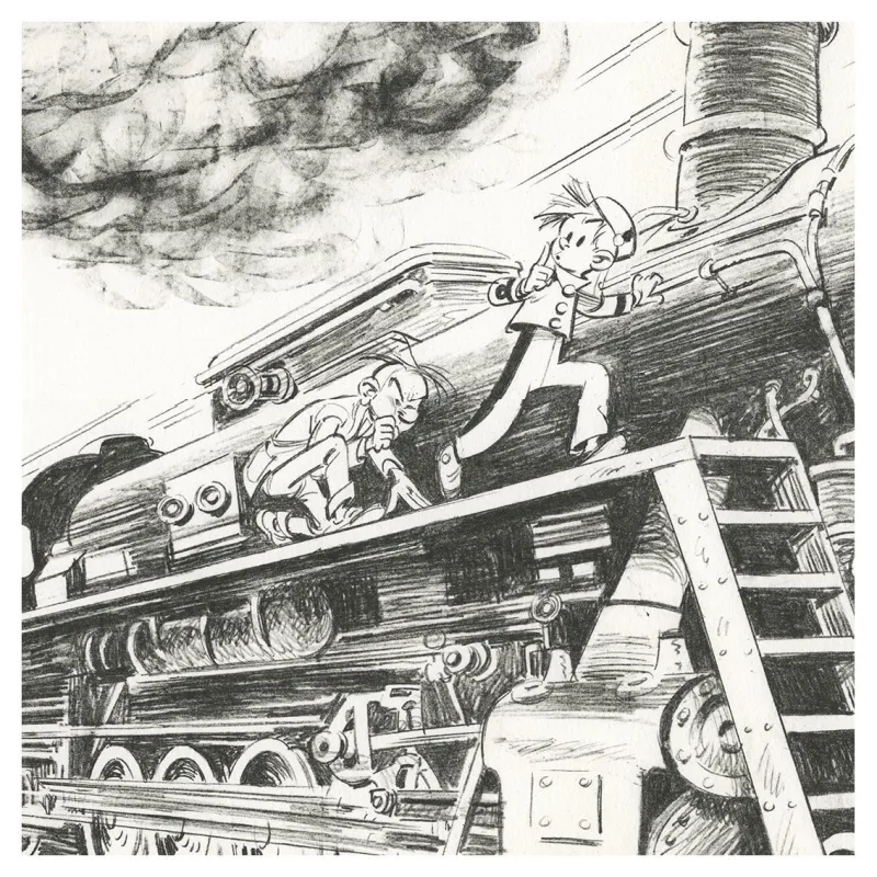 Tarrin lithographie, Spirou chez les soviets, Draeger, lithographie, BD,