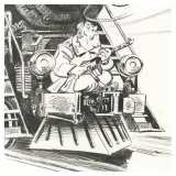 Tarrin lithographie, Spirou chez les soviets, Draeger, lithographie, BD,
