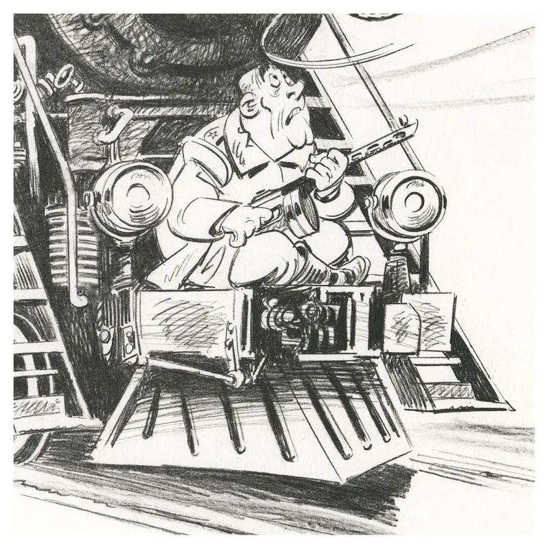 Tarrin lithographie, Spirou chez les soviets, Draeger, lithographie, BD,