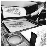 Tarrin lithographie, Spirou chez les soviets, Draeger, lithographie, BD,