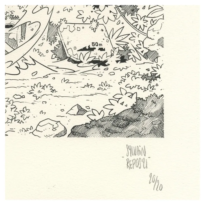 Sylvain Repos  - Yojimbot, "Coupe nette", détail