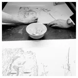 Sylvain Repos  - Yojimbot, "Coupe nette", retouche avant impression