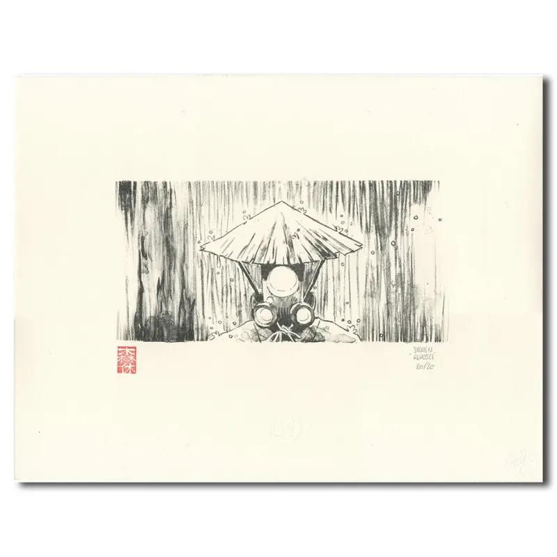 Sylvain Repos, Repos lithographie, Yojimbot, Draeger, lithographie, estampes, BD,