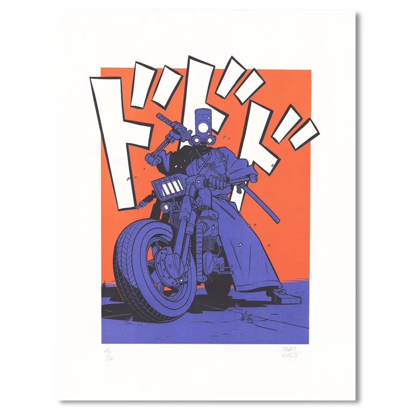 Sylvain Repos, Repos lithographie, Yojimbot, Draeger, lithographie, estampes, BD,