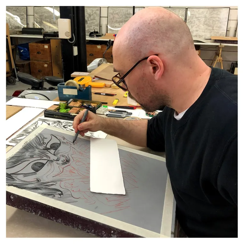 Lithographie, Alexis Bacci, 2021