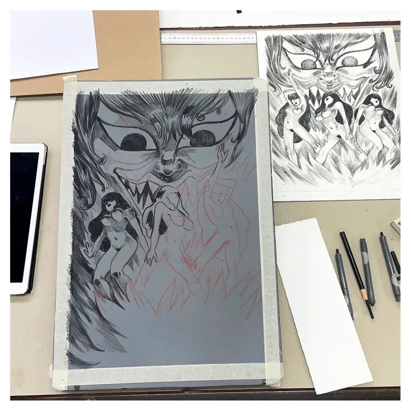 Lithographie, Alexis Bacci, 2021