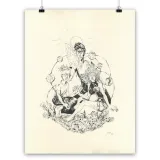 Lithographie, Thomas Gilbert, Nos Corps Alchimiques, Camille, Aniss, Sarah, 2021