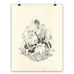 Lithographie, Thomas Gilbert, Nos Corps Alchimiques, Camille, Aniss, Sarah, 2021