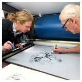 Lithographie, Thomas Gilbert, Nos Corps Alchimiques, Camille, Aniss, Sarah, 2021