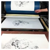 Lithographie, Thomas Gilbert, Nos Corps Alchimiques, Camille, Aniss, Sarah, 2021