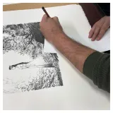 Vincent Mallié, Ténébreuse, Draeger, lithographie, estampes, anthese