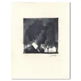 "Portrait, Madeleine résistante" deuxième lithographies de Dominique Bertail