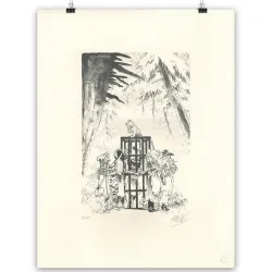 Lithographie, Anlor, "Ladies With Guns"