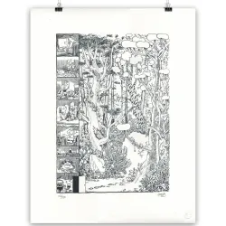 Lithographie "Connexion" par POZLA