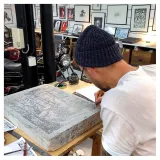 Lithographie "Connexion" par POZLA