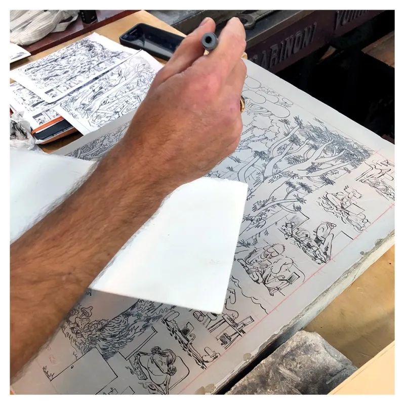 Lithographie "Connexion" par POZLA