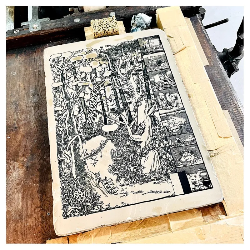 Lithographie "Connexion" par POZLA