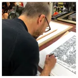 Lithographie "Connexion" par POZLA