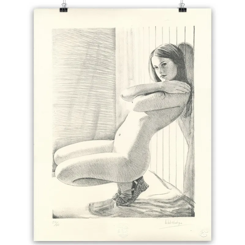 Lithographie “O. adossée”, Hubert de Lartigue