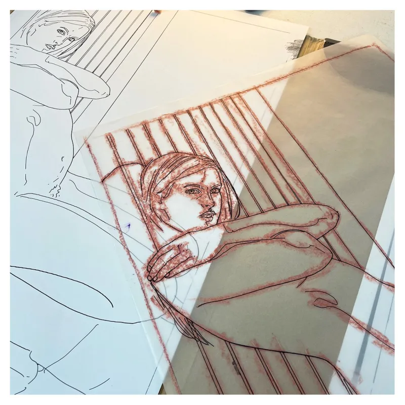 Lithographie “O. adossée”, Hubert de Lartigue