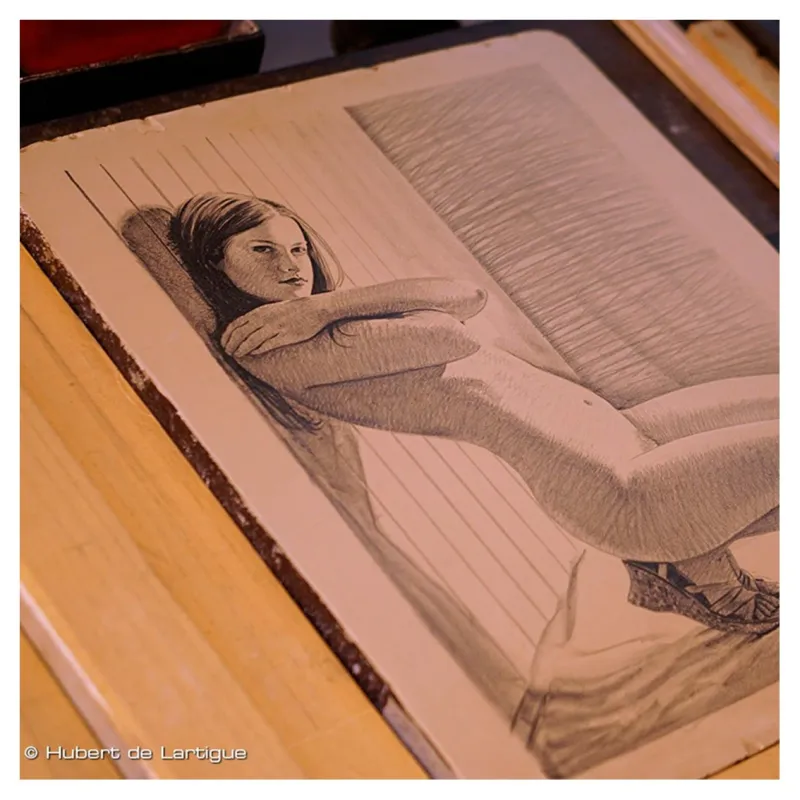 Lithographie “O. adossée”, Hubert de Lartigue, photo © H. de Lartigue