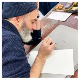 Lithographie "Mécanique céleste" de Merwan Chabane